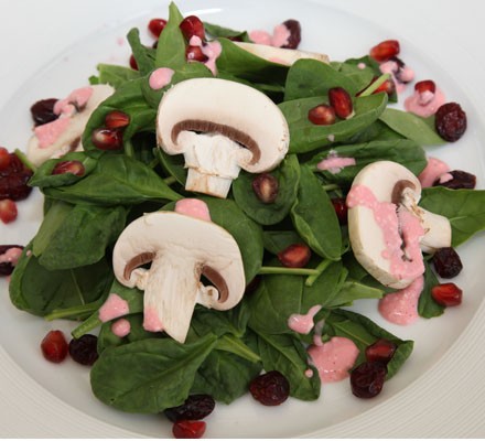 Spinach pomegranate salad